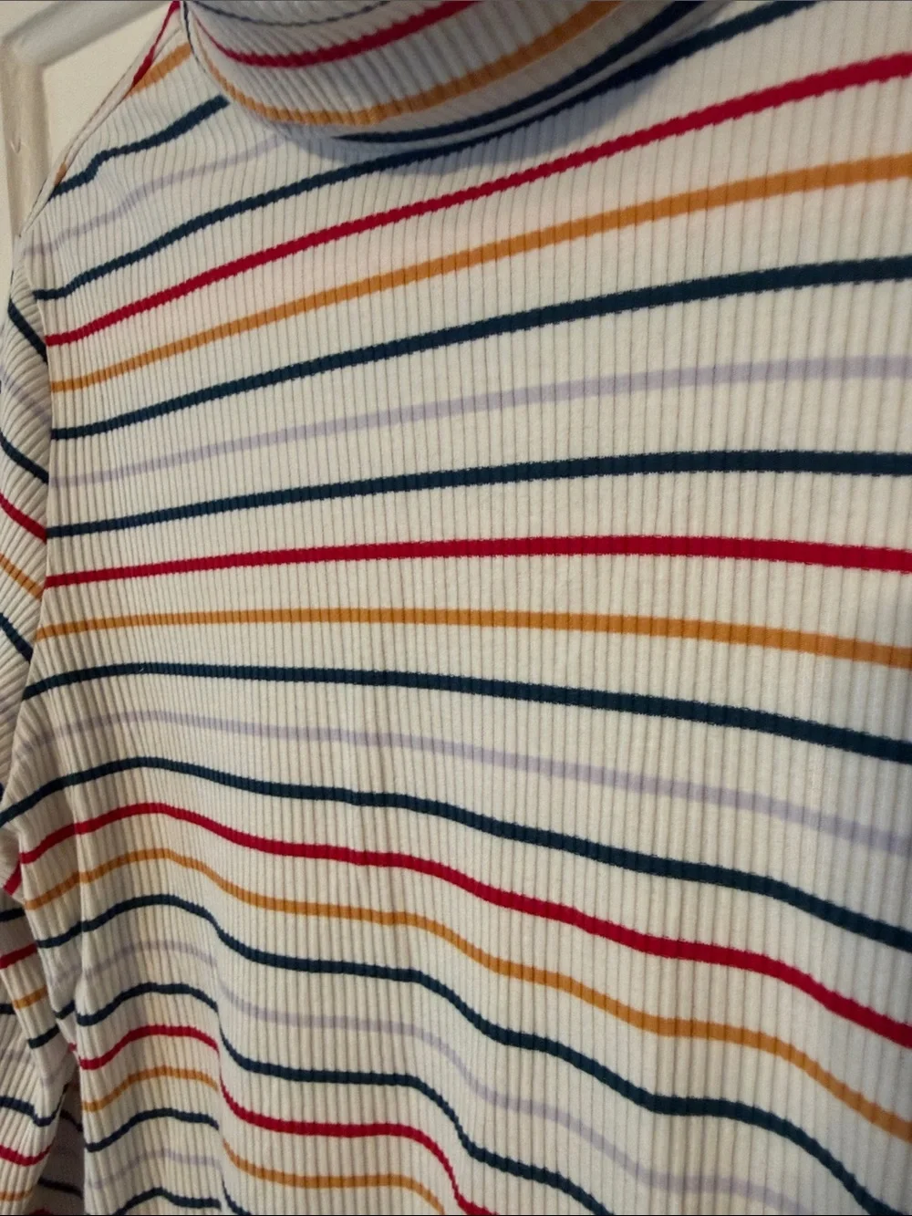 Old Navy Ribbed Turtleneck Sweater with Colorful Stripes